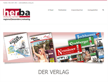 Tablet Screenshot of herba-verlag.de